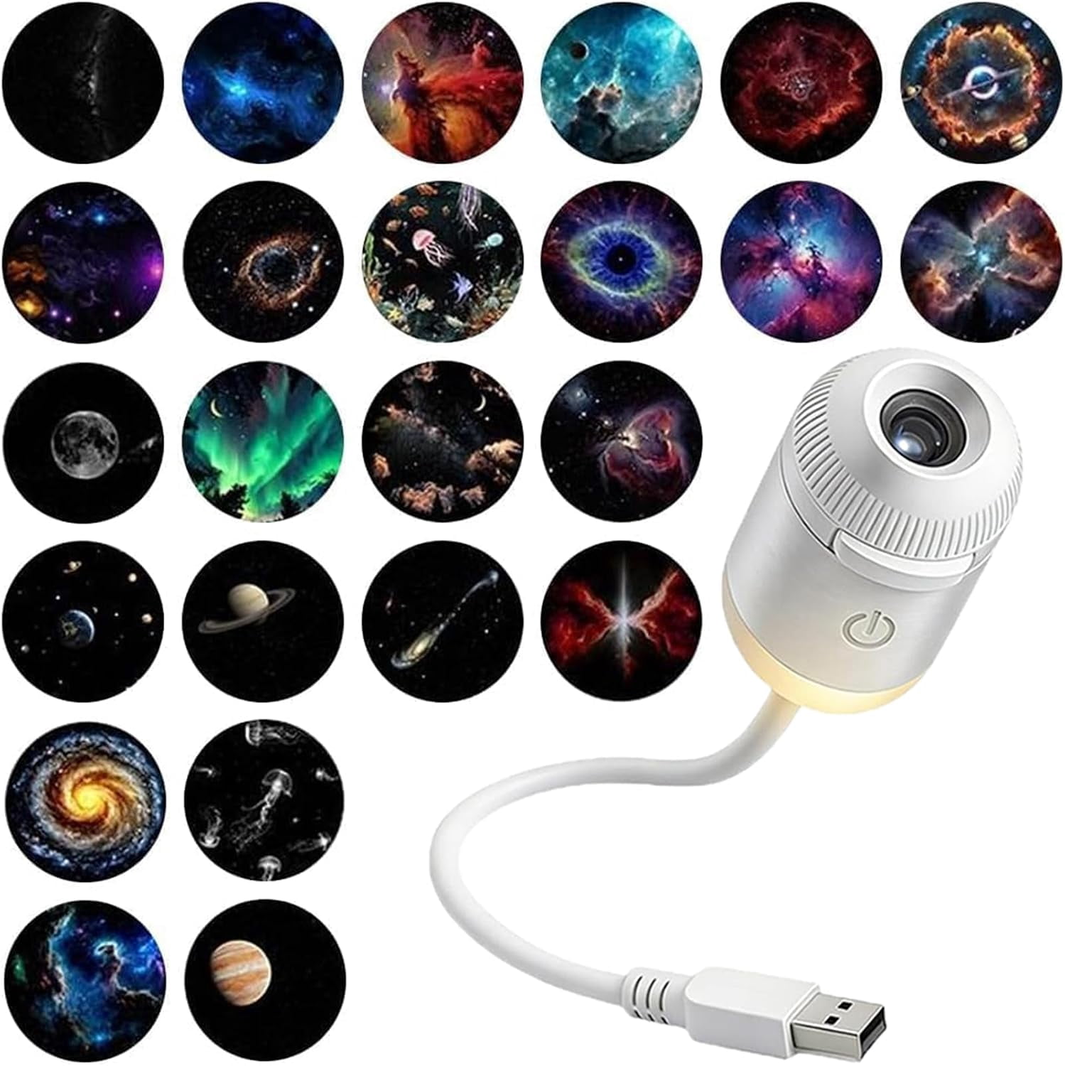 Growbyways Light, 2-in-1 Galaxy Projector Night Light, Galaxy