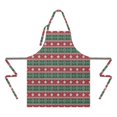 thumbnail image 2 of Red and Green Christmas Snowman Apron-Garden Aprons for Women with Pockets-Cotton Linen Waterproof Kitchen Cooking Gardening Aprons Adjustable for Kitchen,Cooking,BBQ and Salon 32"x27", 2 of 7