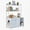White, variant on Cat Litter Box Shelf Enclosure, 52'' Large Hidden Litter Box Enclosure Furniture with Storage Shelf, Removable Scratch Mat, Corner Cat Kitten Cabinet Black