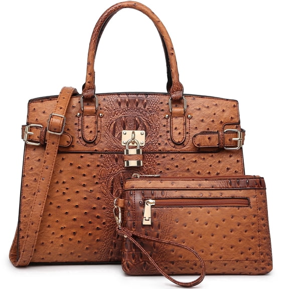 Julieferraro Top Handle Tote Handbags Work Shoulder Bags with Matching Wristlet Wallet for Women