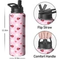 thumbnail image 2 of 32oz Cat Water Bottle with Handle and Flip Straw, Insulated Stainless Steel Travel Tumbler for Coffee & Water, Gift for Women - Mother''s Day, Birthday, Christmas, 2 of 6