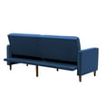 thumbnail image 4 of Velvet Upholstered Tufted Sleeper Sofa Bed, 78", Deep Blue Mid Century Modern Tufted Fabric Sofa Living Room Sofa, 4 of 7