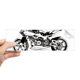 thumbnail image 1 of Black Motorcycle ilustración patron Rectángulo Parachoques Pegatina Cuaderno Ventana Calcomanía, 1 of 1