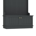 thumbnail image 6 of CQSXDA Functional Hall Tree with Shoe Bench in Versatile Style, 4-in-1 Coatrack with Hooks for Living Room Space Saving, Black, 6 of 13