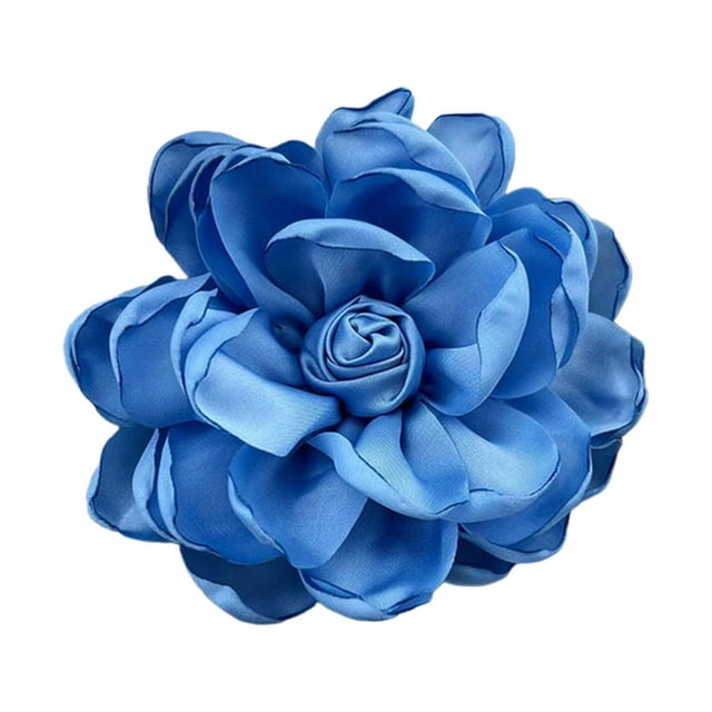 Broche de flores para regalo, pinza para el pelo con flores para bodas, banquetes, accesorios de ropa. Azul