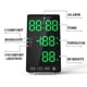 thumbnail image 3 of Matsuzay Relojes de espejo LED Reloj de con temperatura meteorológica Temperatura electrónica Medidor de humedad Termómetro digital Decoración del hogar Numero 3 Matsuzay HA025162-03, 3 of 6