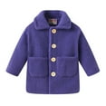 thumbnail image 2 of Esaierr Kids Girls Warm Winter Jacket Coat for Toddler Baby Fleece Coat Buttons Cotton Outwear for 2-9Y, 2 of 5
