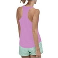 thumbnail image 7 of Womens Racerback Tank Tops with Built in Bra Casual Sport Workout Yoga T Shirt Sleeveless Athletic Gym Tees (XL, Purple), 7 of 7
