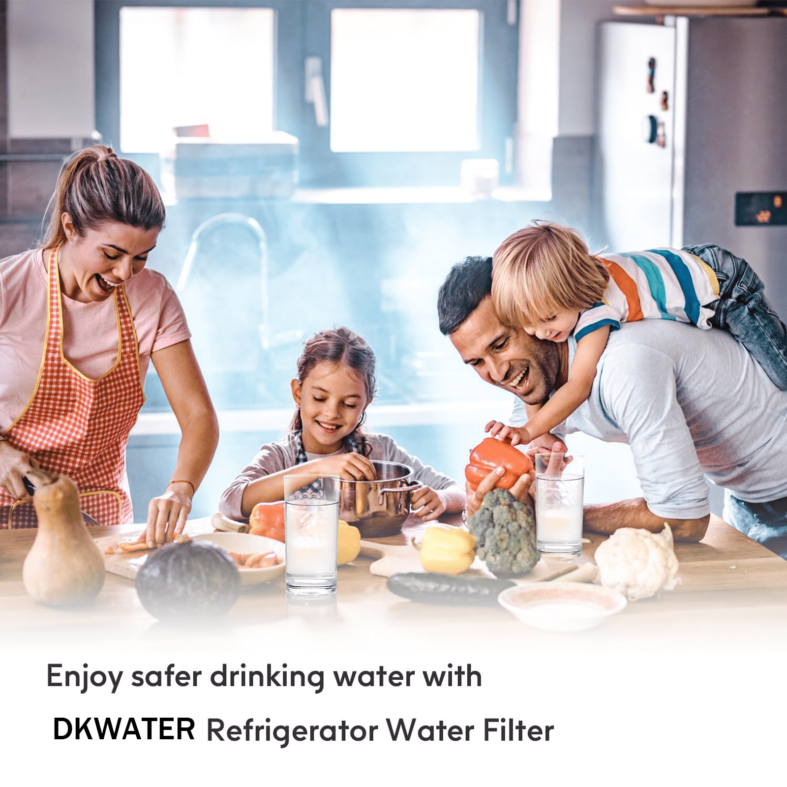 DKWATER NSF Certified Carbon Refrigerator Water Filter 6-Pack Compatible with W10295370A, EDR1RXD1B, 9081