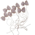thumbnail image 1 of 2x 6 Piezas Bows Artesanales de Arpillera Natural Hecho Suministro de Envoltorio preestablecer de Colco arcos de arpillera, 1 of 8