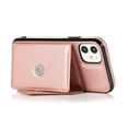 thumbnail image 5 of Wallet Case for iPhone 11, Detachable Crossbody Lanyard Strap PU Leather+Soft TPU Bumper Magnetic Clasp Back Flip Credit Card Slots Kickstand Cover for iPhone 11 - 6.1", Rosegold, 5 of 10