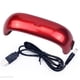 thumbnail image 2 of Minilámpara portátil para secado de uñas, 9 W, LED UV, para reconstrucción de uñas en gel, minimáquina de uñas portátil, para el hogar, con luz de terapia USB (rojo y blanco), 2 of 4