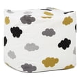 thumbnail image 2 of Pouf 23" Luxury Oversized Bean Bag Cube Ottoman Cumulus Cream White, 2 of 7