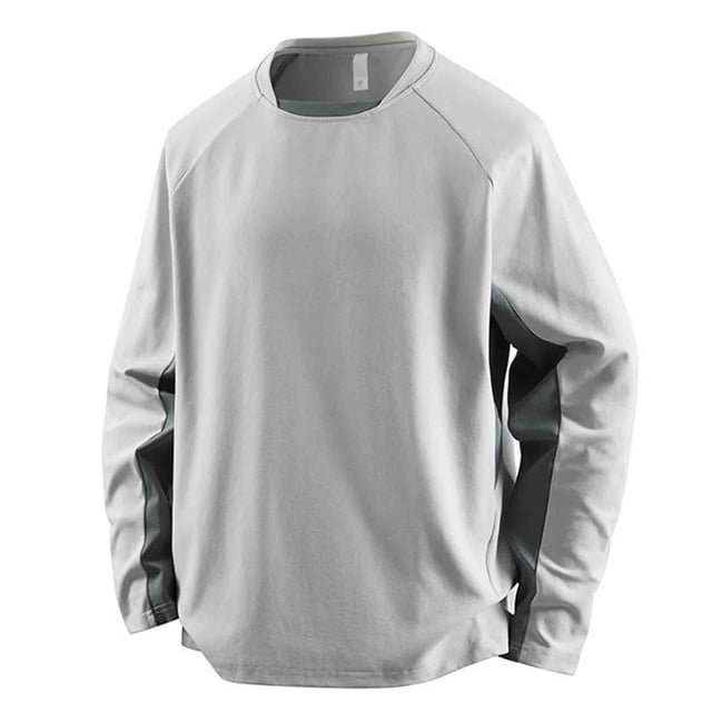 Chandail Léger pour Hommes à Manches Raglan Hauts à Manches Longues Col Rond Chandails Mode Couleur Chandail à Enfiler Horloge Respirant Confortable Chandails