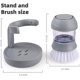 thumbnail image 4 of Soap Dispensing Palm Brush, Dish Washing Brush with Soap Dispenser,for Dishes,Pans,Cookware,Sink Cleaning,1pc, 4 of 5