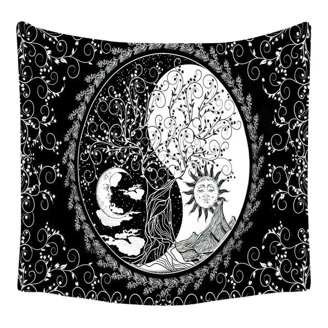 Tapiz de pared con diseño de árbol de la vida, microtela, 150 x 150 cm