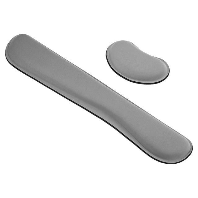 Unique Bargains Keyboard Wrist Pad Mouse Wrist Rest Ergonomic Wrist Support Comfortable Memory Foam Style 1, Gray 1 Set