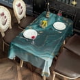 thumbnail image 2 of Teal Gold Marble Pattern Rectangle Tablecloth 60"x102",Waterproof Polyester Rectangle Table Cloth, Wipeable Spillproof Polyester Tablecloth for Dining, Camping, Indoor and Outdoor, 2 of 6