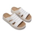 thumbnail image 4 of Rexoro Women Breathable Knit Slippers Lightweight Non-Slip Sandals Slip On Shoes Indoor Outdoor Summer Casual Daily Wear White 6, 4 of 6