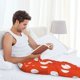 thumbnail image 5 of Fotbe Orange And White Polka Dot1 Pantalones de Pijama para Hombre, Pantalones de Dormir, Pantalones de Casa con Cintura Ajustable y Bolsillos-X-Large, 5 of 6