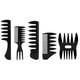 thumbnail image 2 of Juego de peine para estilismo de cabeza de aceite para hombre, peine profesional para peluquero, dientes anchos, peine para cabeza de aceite, 5 uds., negro, 2 of 5