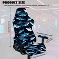 thumbnail image 4 of TSOVTHRID Shark Print 4 PCS Gaming Chair Covers Slipcovers Non-Slip Gamer Chair Cover Stretch Breathable Rotating Armchair Covers with Armrest Covers for Home Offices/Study Rooms, 4 of 7