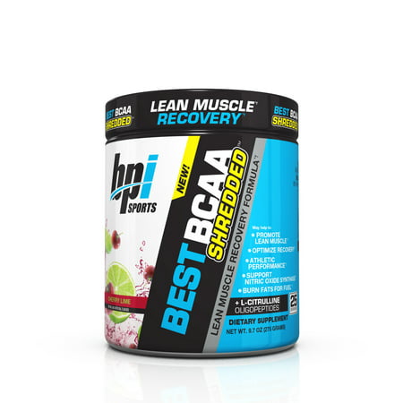 BPI Sports Best BCAA Shredded Fat Burner Cherry Lime, 25 (Best Way To Shred Fat In 2 Weeks)