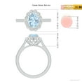 thumbnail image 4 of Angara Natural 1 Ct. Aquamarine with Diamond Halo Ring in 14K White Gold for Women (Ring Size: 8), 4 of 9