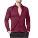 thumbnail image 2 of Blusa y camisa de manga larga con cuello vuelto para hombre, informal, con botones, lisa, de manga larga, transpirable, de poliéster, 2 of 4