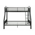 thumbnail image 2 of HomeRoots 403932 Black Traditional Twin Over Full Size Bunk Bed, 2 of 5