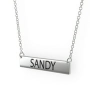 Sandy Women's Bar Pendant Necklace Sterling Sliver