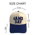 thumbnail image 2 of Game Day 3D Puff Embroidered Baseball Cap, Two Tone Vintage Hat for Women Men Mom, Sports Fan Gift for Football Basketball,Purple, 2 of 4