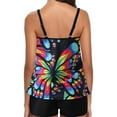 thumbnail image 4 of Women‘s Plus Size Tankini Swimsuits Two Piece Bathing Suits Tummy Control Swimwear Top With Boyshort, 4 of 8