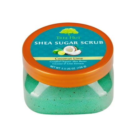 Tree Hut Shea Sugar Scrub Coconut Lime, 5.5oz, Ultra Hydrating and Exfoliating Scrub for Nourishing Essential Body Care