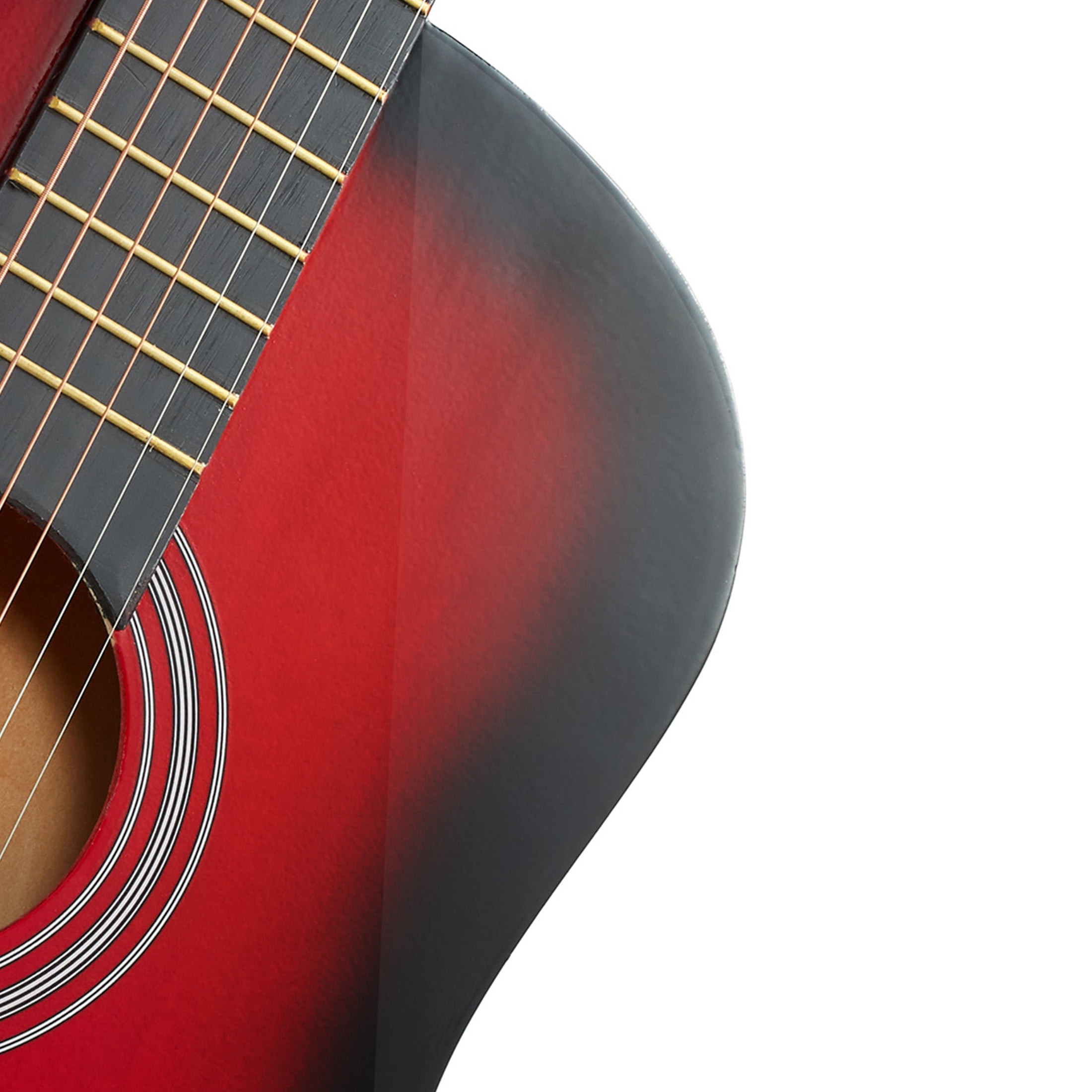 Yunken Full-Size Cutaway Thinline Acoustic-Electric Guitar Package - Premium Tonewoods-Red