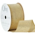 thumbnail image 2 of Offray Ribbon, Gold 1 1/2 inch Galena Metallic Ribbon, 9 feet, 2 of 7