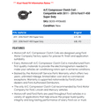 thumbnail image 2 of A/C Compressor Clutch Coil - Compatible with 2011 - 2016 Ford F-450 Super Duty 2012 2013 2014 2015, 2 of 2