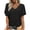 Black #1, variant on Women Short Sleeve Cropped T-Shirts V Neck Loose Fit Crop Tops Summer Casual Drop Shoulder Basic Tees Y2k Clothes Red S