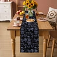 thumbnail image 2 of Farmhouse Country Table Runner - 108 Inch Long Vintage Black French Garden Horse Swan Cotton and Linen Blended Dress Scarves Farmhouse Table Runner for Kitchen Dining, Coffee Table, 13" x 108", 2 of 8