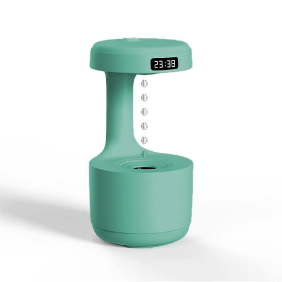 Christmas Clearance! QLEICOM Humidifiers for Bedroom, 800ml Cool Mist Humidifier with Anti-Gravity Water Droplet, Digital Display, Humidifiers for Home Office Bedroom Cool Stuff Gifts (Mint Green)