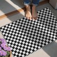 thumbnail image 4 of Black White Checkered Pattern Door Rugs,Washable Non Slip Door Mats Indoor,Decorative Door Mats,Entry Mat Indoor for Entrance,Bedroom,Kitchen,Bathroom,20"x32", 4 of 6