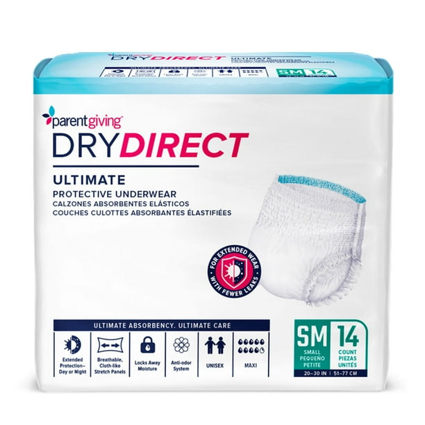 Dry Direct Ultimate Protective Underwear (Small case of 56) by