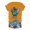 Yellow, variant on 2024 New Fashionable Thanksgiving Green Chicken Print Women's Round Neck Short Sleeve T Shirt Rayon Long Sleeve Shirt Women Technical Shirts Women Loose Fit Athletic Tops for Women Plain Tees for