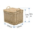 thumbnail image 5 of Kouboo Rattan Core Rectangular Storage Basket With Lid, Household Organizer Storage Box For Living Room, Dining Room, Natural, Large, 5 of 11