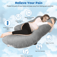 thumbnail image 4 of RUPOUN Pregnancy Pillow U Shaped Full Body Soft Maternity Pillow 70 Inch with Removable Velvet Cover, 4 of 7