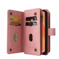 thumbnail image 3 of Zipper Wallet Case for Samsung Galaxy A73 5G, [15 Card Slots] [Zipper Pocket] Luxury PU Leather Flip Folio Cover with [Magnetic] [Wrist Hand Strap] [Kickstand] Skin-Feeling Shockproof Case,Pink, 3 of 10