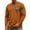 Orange, variant on YNGKMEA Men's T-Shirt Long Sleeve Crew Neck Basic Tee Shirts Fashion Casual Pumpkin Print Top