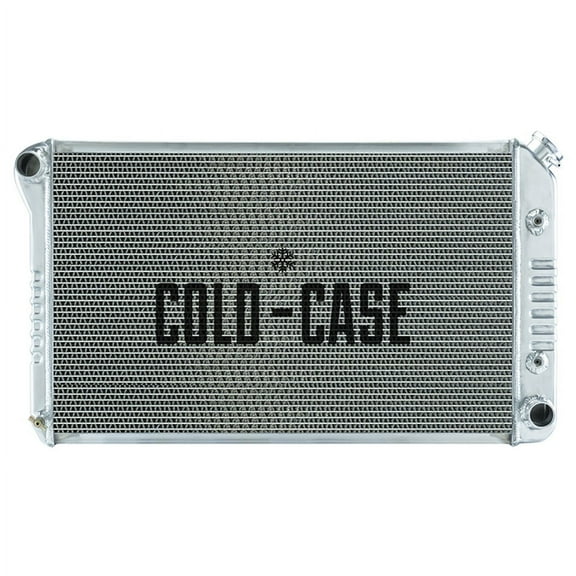 Cold Case Radiators  33.2 x 18.8 x 3 in. Driver Side Inlet & Passenger Side Outlet Radiator for 1970-1981 GM F-Body - Polished