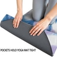 thumbnail image 3 of Blue White Tie Dye Spiral Pattern Hot Yoga Mat Towel Non Slip for Hot Yoga - Quick-Drying Yoga Mat Cover with 4 Corner Pockets with Travel Bag - Hot Yoga Towel Non Slip 74"x26", 3 of 6