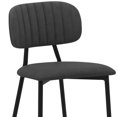 thumbnail image 3 of HomeRoots 37" Gray Faux Leather And Iron Low Back Counter Height Bar Chair, 3 of 10